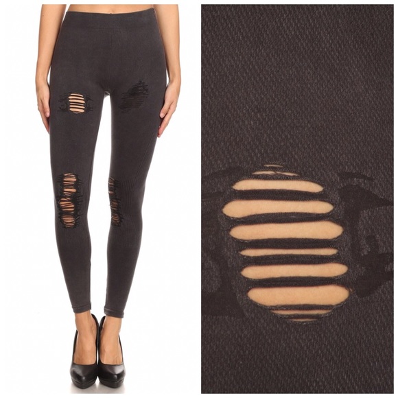 Pants - 🛍LAST 1! Distressed High Waisted Leggings!